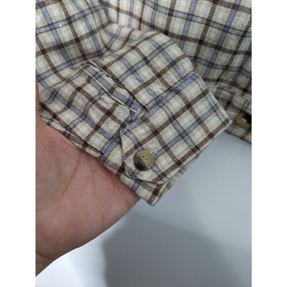 Vintage 90's County Seat Cropped Plaid Shirt Light Jacket Cotton Size S NWT - Picture 8 of 9